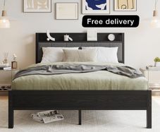 King Size Bed Frame with Storage,5ft