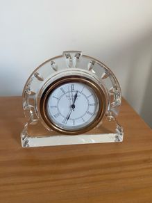 Waterford Crystal Desk Citizen Clock Table Ireland Irish Glass