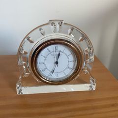 Waterford Crystal Desk Citizen Clock Table Ireland Irish Glass