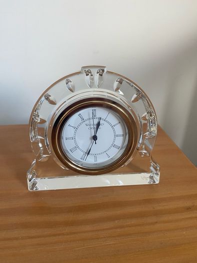 Waterford Crystal Desk Citizen Clock Table Ireland Irish Glass