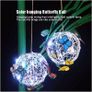 Solar Garden Light Decoration Hanging Butterfly Ball Solar Lights Outdoor Garden Ornament Aluminum Waterproof Solar Powered Lanterns for Yard Garden Pathway Balcony Image 3