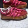 Adidas Gazelle Bold Women's Platform Trainers Suede Red Pink Size UK 4 1/4 Image 9