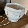 Plant Pot white & gold detail x 2 Image 4