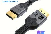 8K DP1.4 Male to Male Display Port Cable - Ultra High Definition Video for PC, Laptop &amp; GPU, 1m-5m Length, 4K@240Hz, 8K@60Hz, 4K UHD Display Cable | Sleek Black Cable | Durable Cable (1.5 M)