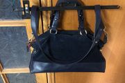 Navy handbag from Zara