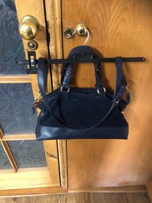 Navy handbag from Zara