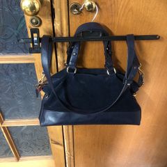 Navy handbag from Zara