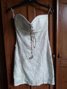 New Quality Cream Lace Dress.Size 12