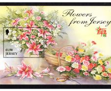 1998 Jersey Seasonal Flowers (1st Series) Commemorative Stamp Miniature Sheet Mint Never Hinged (MNH)