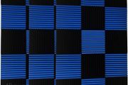 MULTIPLE COLOURS AVAILABLE 48 x Acoustic Foam Wedges Wall Panels - 1" x 12" x 12" - Purple / Black - Sound Absorption for Studios 1" x 12" x 12"