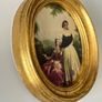 Vintage Print on Silk in Wooden Frame Image 2
