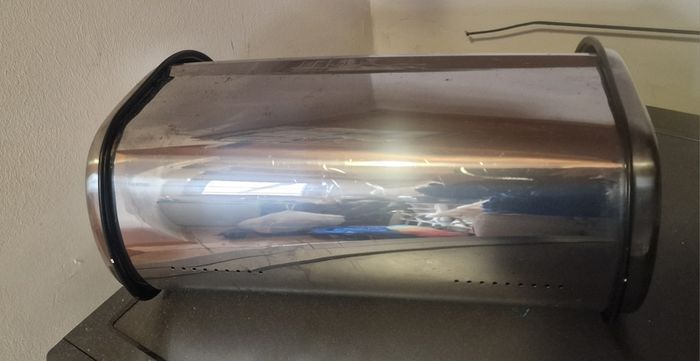 Chrome bread bin