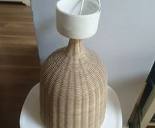 Ikea wicker Ceiling lights with Bulbs x 2