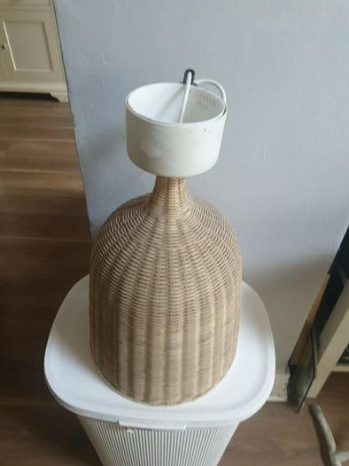 Ikea wicker Ceiling lights with Bulbs x 2