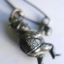 Edwardian Sterling Silver Charm Puffed Bank Robber with his swag bag - Edwardian Sterling charms pendant 925 Image 7