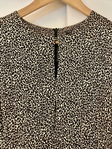 Massimo Dutti Leopard Print Fully Lined Midi Dress Size 12
