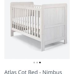 Mamas and Papas Atlas Cotbed (white) with mattress