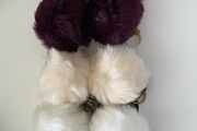 Faux fur pom pom keychain