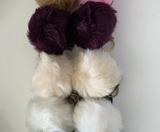 Faux fur pom pom keychain