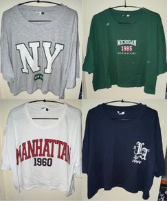 Pep&Co American Themed Crop Tops X 4