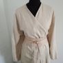 STAFF Hand made linen coat or dress , kimono one size 12- 14 - 16 Image 5