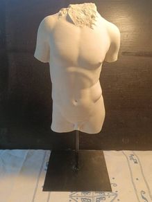 15" Marble Bust of David by Michelangelo