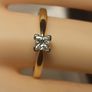 18ct Gold Vintage Refurbished Petite Diamond Solitaire Ring Image 5