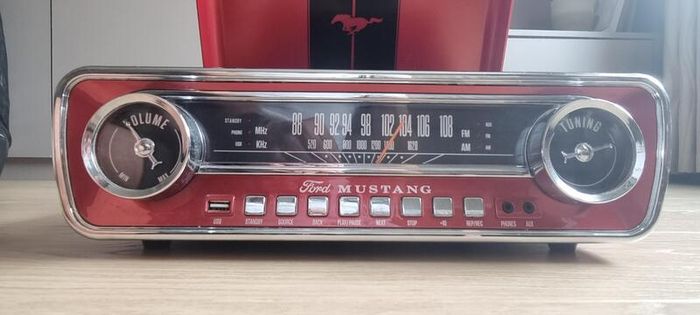 ION Mustang 4-in-1 Turntable Entertainment System - Red