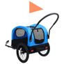 2-in-1 Pet Bike Trailer & Jogging Stroller Blue and Black Image 2