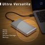 OWC Express 1M2 Portable SSD NVMe Thunderbolt Enclousure 40Gbps USB-C USB4 Ultra Fast up to 3836MB/s real-world performance External SSD Drive with Aluminum Heat Sink - Works with PC & Mac (0TB) Image 3