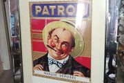 Vintage picture in heavy mirror frame