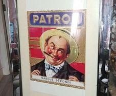 Vintage picture in heavy frame