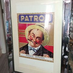Vintage picture in heavy mirror frame