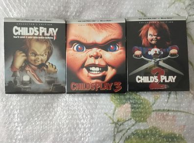 Childs Play 1-3 .4K UHD Set Collectors Editions Dolby Vision Dolby Atmos