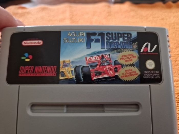 F1 Super Driving Snes Super Nintendo Arcade Retro Games Original