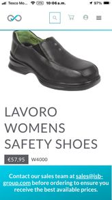 New Ladies Black LAVARO Work Shoes