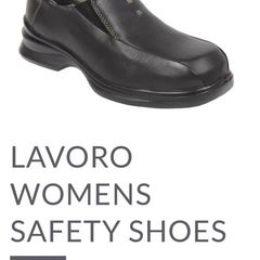 New Ladies Black LAVARO Work Shoes