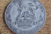 Great Britain UK 1927, One Shilling, George V, Silver Coin - free standard postage