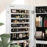 White Freestanding Jewellery Cabinet with Full-Length Mirror & Lockable Storage Image 5