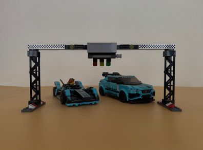 Lego Speed Champions 76898 Formula E Panasonic Jaguar Racing GEN2 Car & Jaguar I-PACE eTROPHY (Built)