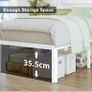 41 cm King Size Bed Frame with Rounded Corner Legs, 5ft Metal Platform Image 4