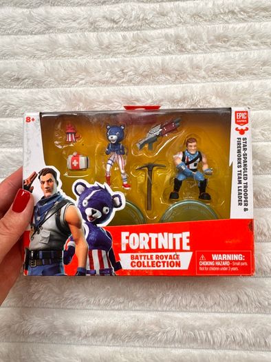 Fortnite Battle Royale Collection Star Spangled Trooper Fireworks Team Leader Damaged Box Please see photos