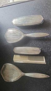 Italian silver vanity set