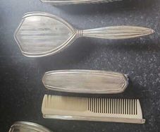 Italian silver vanity set