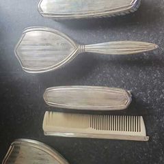 Italian silver vanity set
