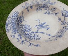 Antique Davenport Blue Transferware, Staffordshire, "Nile" Plate 10,2"