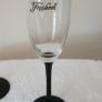 6 Champagne glasses. Freixenet.  Black stemmed. Image 2