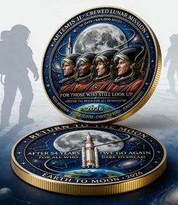 Artemis II Crewed Lunar Mission Commemorative Coin