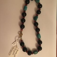 Amethyst, Carnelian & Amazonite necklace