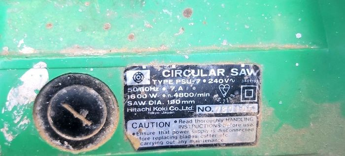 Hitachi circular saw.